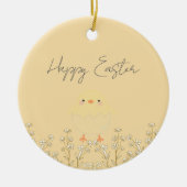 Gepersonaliseerde Pastel Yellow Easter Ornament (Voorkant)