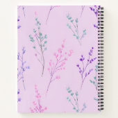 Gepersonaliseerde pastelbloem, elegant notitieboek (Achterkant)