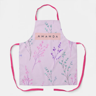 Gepersonaliseerde pastelbloem, elegant schort