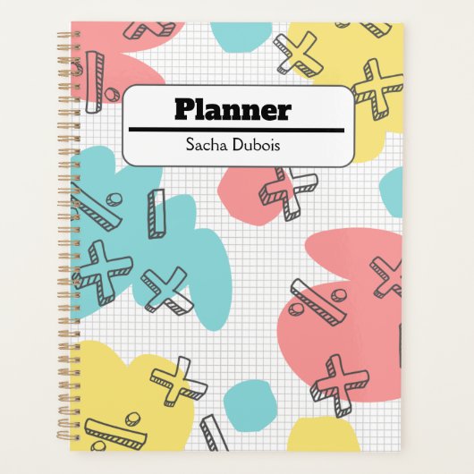 Gepersonaliseerde pasteldoedel planner (Voorkant)