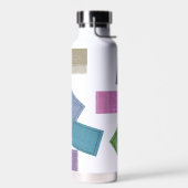 Gepersonaliseerde patchwork van gestikte stof waterfles (Links)