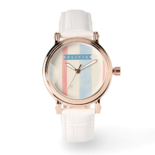Gepersonaliseerde Patriotische Gedenkdag 4 juli Horloge