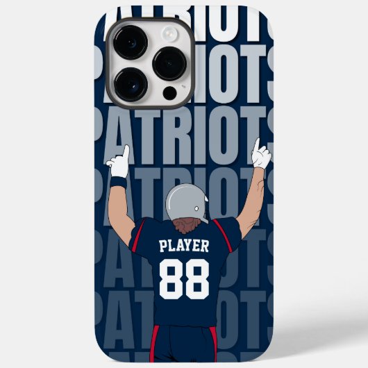 Gepersonaliseerde Patriots Jersey Amerikaans Footb Case-Mate iPhone Case (Achterkant)