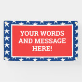 Gepersonaliseerde patriottische banner (Horizontaal)