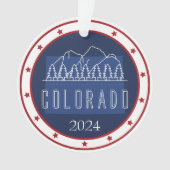 Gepersonaliseerde Patriottische Kerst Ornament – V (voorkant)