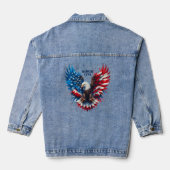 Gepersonaliseerde patriottische kleuren America Bo Denim Jacket (Achterkant)