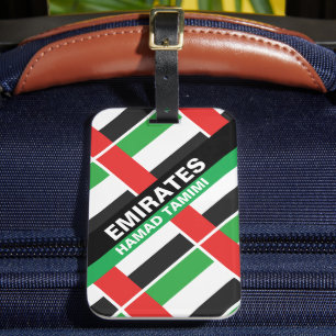 Gepersonaliseerde Patriottische vlag Verenigde Ara Bagagelabel