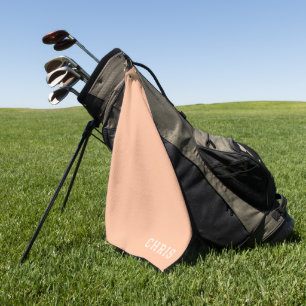 Gepersonaliseerde Peach Fuzz golfhanddoek