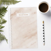 Gepersonaliseerde Peach Marble Planner