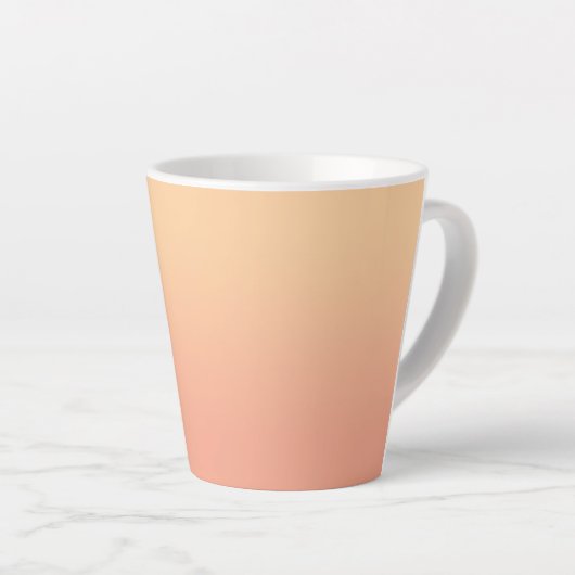 Gepersonaliseerde Peach Ombre Latte Mok (Rechterhoek)