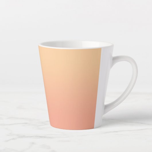 Gepersonaliseerde Peach Ombre Latte Mok (Rechts)