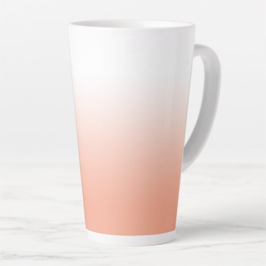 Gepersonaliseerde Peach Ombre Latte Mok (Rechterhoek)
