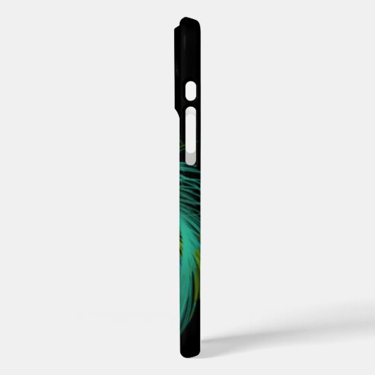 Gepersonaliseerde Peacock Feathers iPhone case (Achterkant / Links)