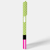 Gepersonaliseerde Peapod Limoen Polka Dot Roze Str Case-Mate iPhone Case (Achterkant / Rechts)