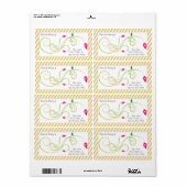 Gepersonaliseerde Pear Sand Swirl Bookplate Etiket (Full Sheet)