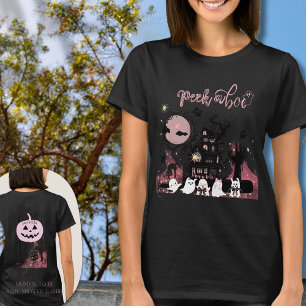 Gepersonaliseerde "Peek a Boo" Mama-to-Be Hallowee T-shirt