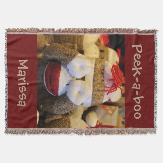 Gepersonaliseerde Peek-a-boo sokaap Deken (Voorkant)