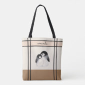 Gepersonaliseerde Penguin Canvas tas (Achterkant)