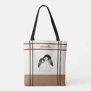 Gepersonaliseerde Penguin Canvas tas