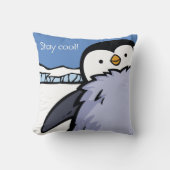 Gepersonaliseerde Penguin Chick Close Up Kussen (Voorkant)