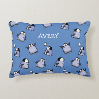 Gepersonaliseerde Penguin Chick Patroon Kwekerij K Accent Kussen