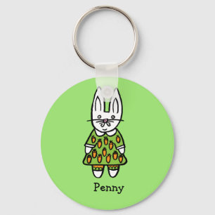 Gepersonaliseerde Penny het Konijn Sleutelhanger