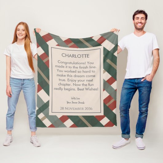 Gepersonaliseerde pensioenfondsen fleece deken (In situ)