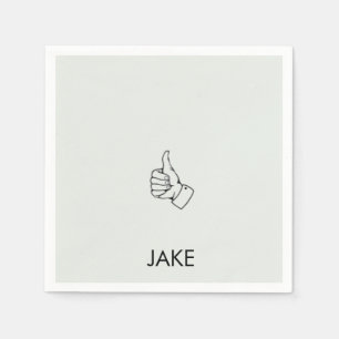 Gepersonaliseerde pensioenleeftijd duimt cocktail  servet