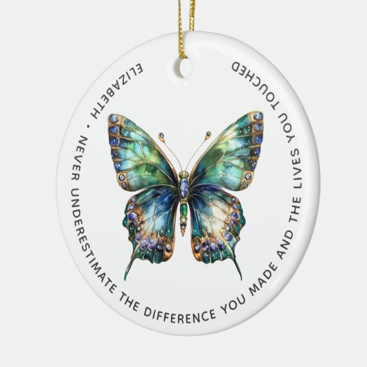 Gepersonaliseerde pensionering Dank u Keramisch Ornament (Links)