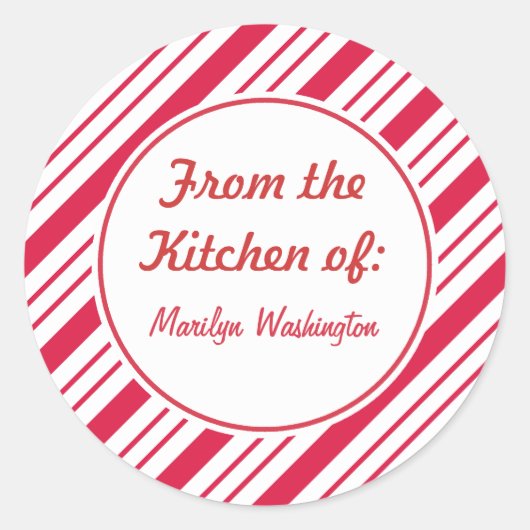 Gepersonaliseerde pepermunt cadeau Labels Stickers (Voorkant)