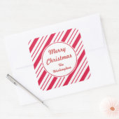 Gepersonaliseerde pepermunt kerstcadeau Stickers (Envelop)