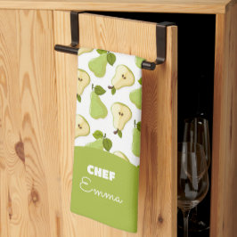 Gepersonaliseerde perenpatroon theedoek