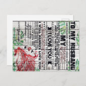 Gepersonaliseerde perfecte brief | Brief van mijn Aankondigingskaart (Voorkant / Achterkant)