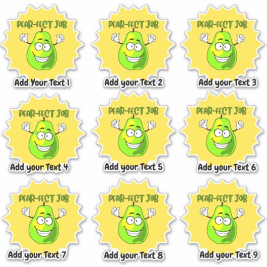 Gepersonaliseerde perfecte Sticker voor functieond (Voorkant)