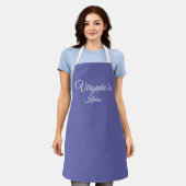 Gepersonaliseerde Periwinkle Apron Schort (Gedragen)