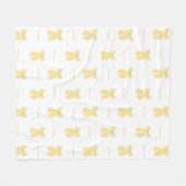  gepersonaliseerde perzik haar boog vrouwelijk fleece deken (Voorkant (Horizontaal))