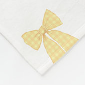  gepersonaliseerde perzik haar boog vrouwelijk fleece deken (Hoek)