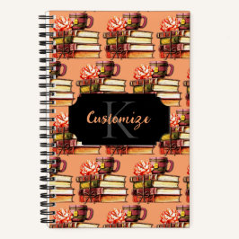 Gepersonaliseerde perzikboeken en thee notitieboek