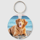 Gepersonaliseerde Pet Beste Hond Papa Foto Sleutelhanger (Achterkant)
