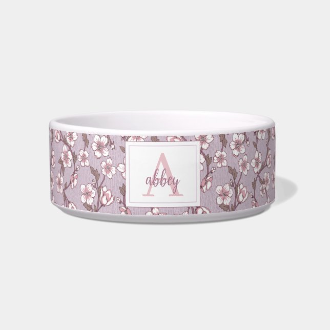 Gepersonaliseerde Pet Bowl met Naam Modern Custom  Voerbakje (Voorkant)