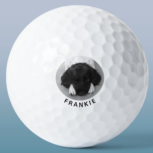 Gepersonaliseerde Pet Dog Fotonaam Golfballen