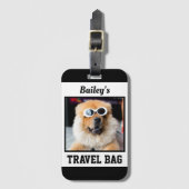 Gepersonaliseerde Pet Dog Fotosjabloon Bagagelabel (Voorkant (verticaal))