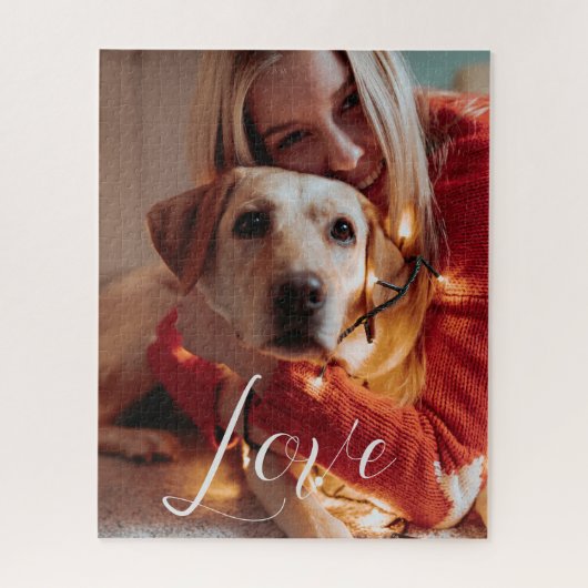 Gepersonaliseerde Pet Dog Photo Script Legpuzzel (Verticaal)