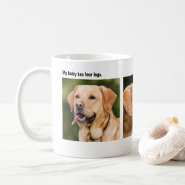 Gepersonaliseerde Pet Drie Foto Koffie Koffiemok