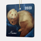 Gepersonaliseerde Pet Ferret Keramisch Ornament (Links)