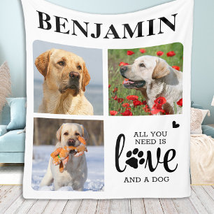 Gepersonaliseerde Pet Hondenliefhebber Custom 3 Ph Fleece Deken