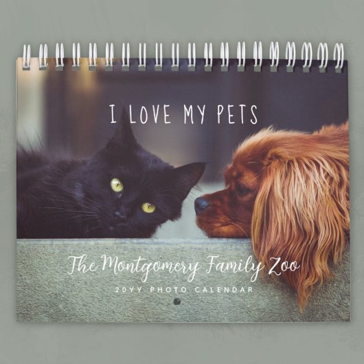 Gepersonaliseerde Pet Lovers 2026 Foto Kalender