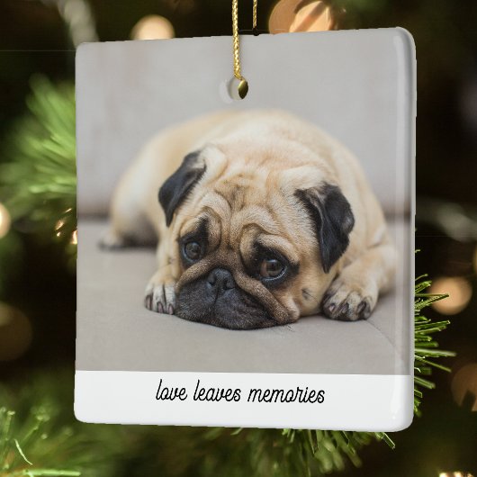 Gepersonaliseerde Pet Memorial Gift Hond Foto Kat Keramisch Ornament