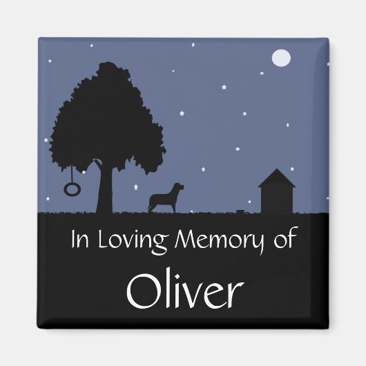Gepersonaliseerde Pet Memorial Magnet Magneet (Voorkant)