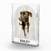 Gepersonaliseerde Pet Naam Modern Arch Fotoblokken (Rechts)